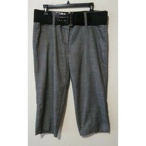 Maurice's Career Pant Cropped Belted Grey Workwear Size 12